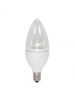 Satco S9618 - 5 Watt - LED Candle - Clear - 2700K Warm White - Candelabra base - 280 Deg. Beam Spread - 120V - Dimmable - 12 Packs